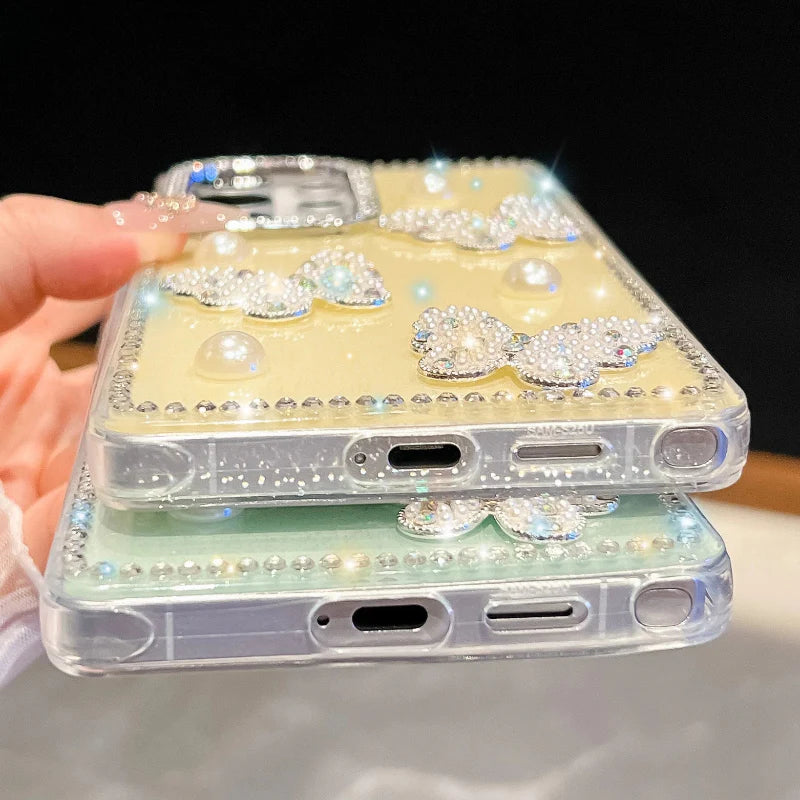 Coquette Pearls & Butterflies Samsung Phone Case